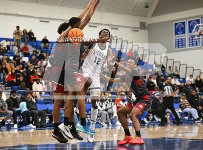 Thumbnail 1 in  St. Pius X-St. Matthias Academy vs. Sierra Canyon (Elite Invitational) photogallery.