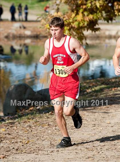 Thumbnail 2 in CIF State Cross Country Championships (Boys Division V) photogallery.