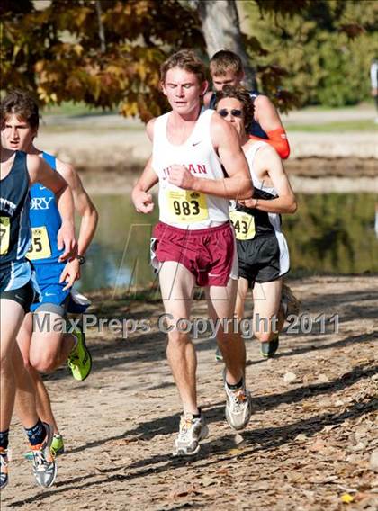 Thumbnail 2 in CIF State Cross Country Championships (Boys Division V) photogallery.