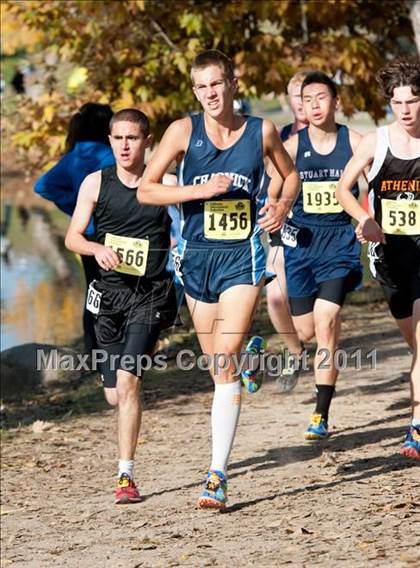 Thumbnail 2 in CIF State Cross Country Championships (Boys Division V) photogallery.