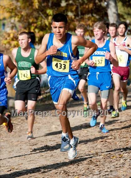 Thumbnail 1 in CIF State Cross Country Championships (Boys Division V) photogallery.