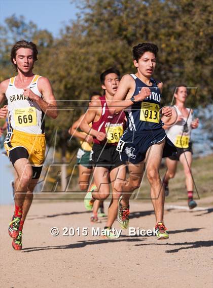 Thumbnail 2 in CIF State Cross Country Championships (D2 Boys Race) photogallery.