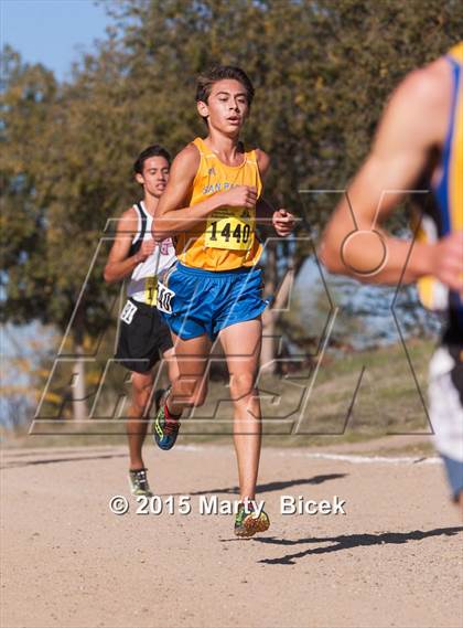 Thumbnail 2 in CIF State Cross Country Championships (D2 Boys Race) photogallery.
