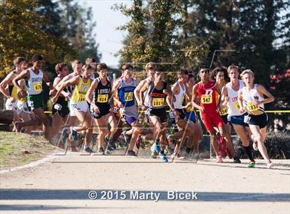 Thumbnail 1 in CIF State Cross Country Championships (D2 Boys Race) photogallery.