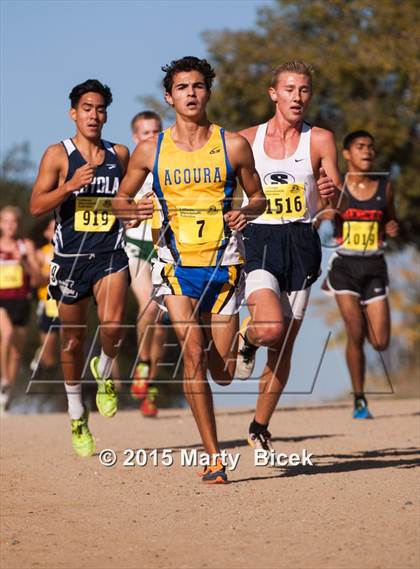 Thumbnail 2 in CIF State Cross Country Championships (D2 Boys Race) photogallery.
