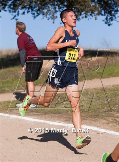 Thumbnail 2 in CIF State Cross Country Championships (D2 Boys Race) photogallery.
