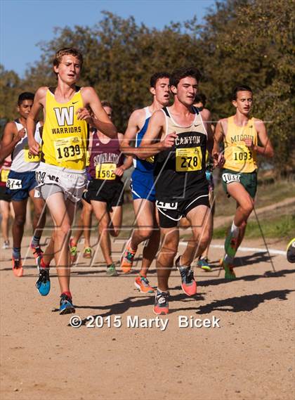 Thumbnail 1 in CIF State Cross Country Championships (D2 Boys Race) photogallery.