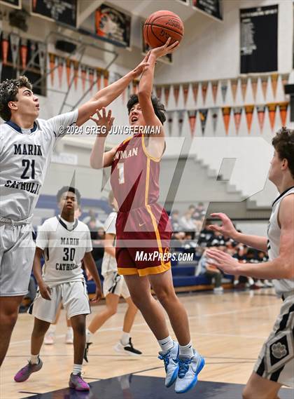 Thumbnail 3 in Cardinal Newman @ Marin Catholic (Foundation Game) photogallery.