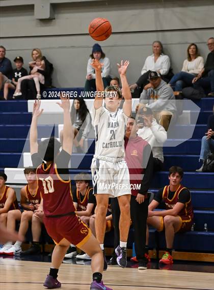 Thumbnail 2 in Cardinal Newman @ Marin Catholic (Foundation Game) photogallery.