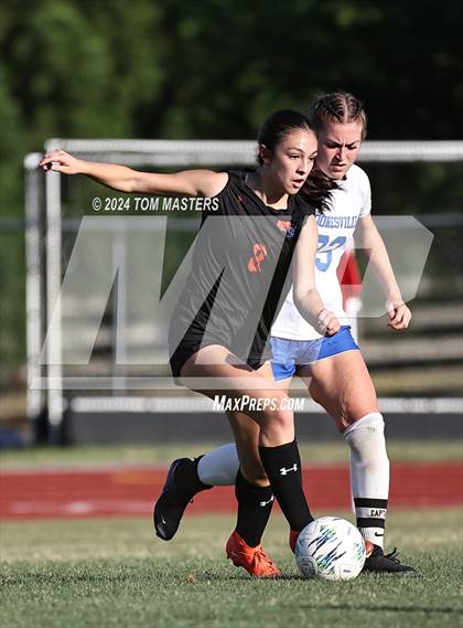Thumbnail 2 in Mooresville vs. Marvin Ridge (NCHSAA 4A West Region Championship) photogallery.
