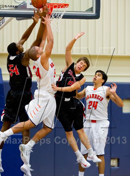 Thumbnail 2 in Brandeis vs. Churchill (NISD Boys Basketball Tournament) photogallery.