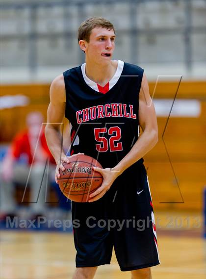 Thumbnail 3 in Brandeis vs. Churchill (NISD Boys Basketball Tournament) photogallery.