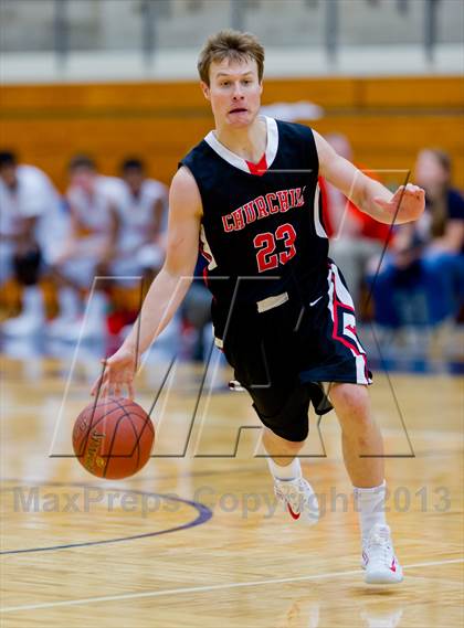 Thumbnail 2 in Brandeis vs. Churchill (NISD Boys Basketball Tournament) photogallery.