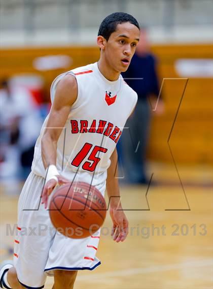 Thumbnail 2 in Brandeis vs. Churchill (NISD Boys Basketball Tournament) photogallery.