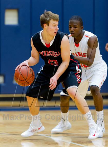 Thumbnail 2 in Brandeis vs. Churchill (NISD Boys Basketball Tournament) photogallery.