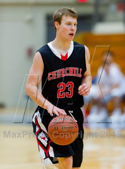 Thumbnail 2 in Brandeis vs. Churchill (NISD Boys Basketball Tournament) photogallery.