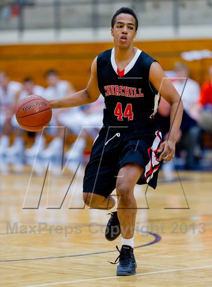 Thumbnail 1 in Brandeis vs. Churchill (NISD Boys Basketball Tournament) photogallery.