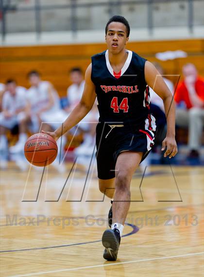 Thumbnail 3 in Brandeis vs. Churchill (NISD Boys Basketball Tournament) photogallery.