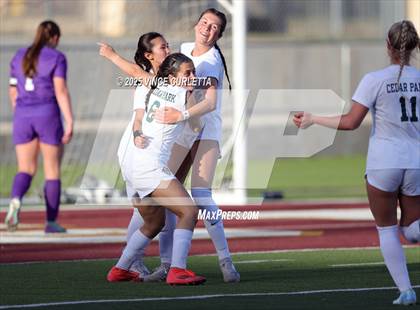 Thumbnail 2 in Cedar Park @ Boerne (UIL 5A Girls Soccer Bi-District Playoff) photogallery.