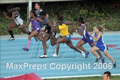 Thumbnail 1 in CIF State Championships - 100m Dash (Girls - Friday) photogallery.