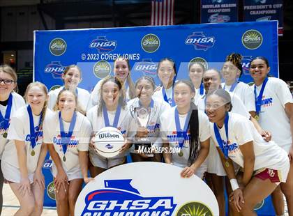 Thumbnail 3 in Lumpkin County vs Hebron Christian Academy (GHSA 3A State Championship) photogallery.