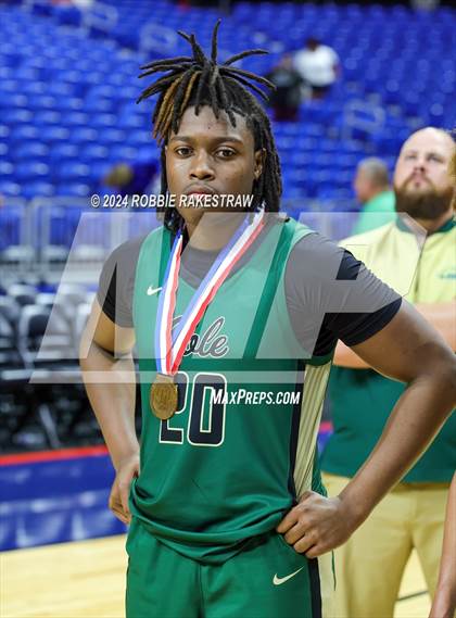 Thumbnail 1 in Cole @ Hitchcock (UIL 3A Basketball Semifinal Medal Ceremony) photogallery.