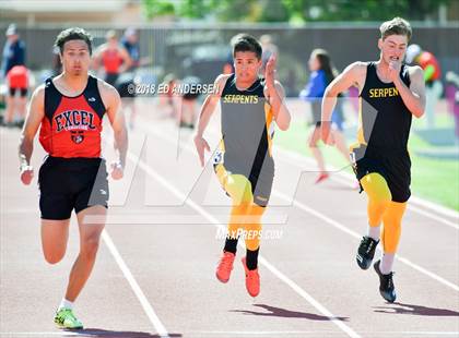 Thumbnail 3 in NIAA Northern League Track & Field Championships 1A, 2A, 3A  (Boys 100 Meter Finals) photogallery.