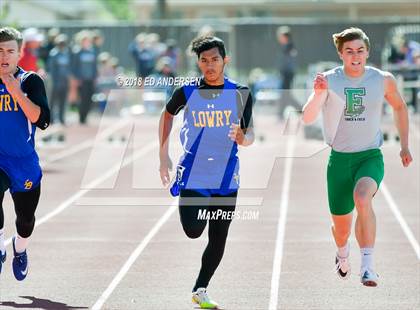 Thumbnail 1 in NIAA Northern League Track & Field Championships 1A, 2A, 3A  (Boys 100 Meter Finals) photogallery.