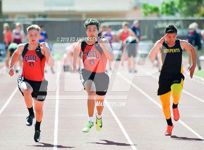 Thumbnail 1 in NIAA Northern League Track & Field Championships 1A, 2A, 3A  (Boys 100 Meter Finals) photogallery.