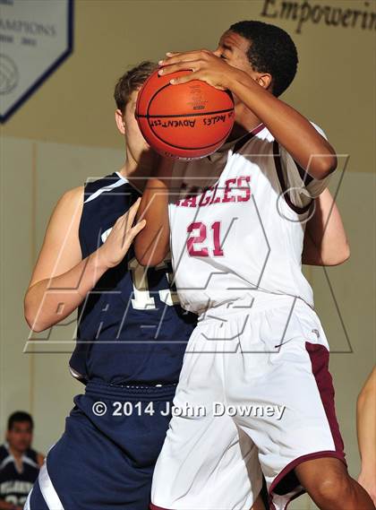 Thumbnail 1 in Villanova Prep vs. Los Angeles Adventist (MaxPreps Holiday Classic) photogallery.