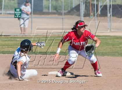 Thumbnail 2 in Wilcox vs. San Benito  (CIF CCS Girls Division 1 Softball Final) photogallery.