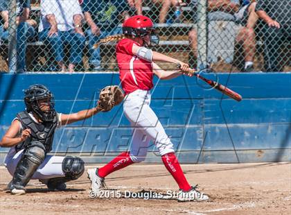 Thumbnail 2 in Wilcox vs. San Benito  (CIF CCS Girls Division 1 Softball Final) photogallery.