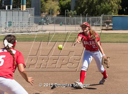 Thumbnail 2 in Wilcox vs. San Benito  (CIF CCS Girls Division 1 Softball Final) photogallery.