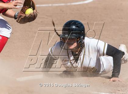 Thumbnail 1 in Wilcox vs. San Benito  (CIF CCS Girls Division 1 Softball Final) photogallery.