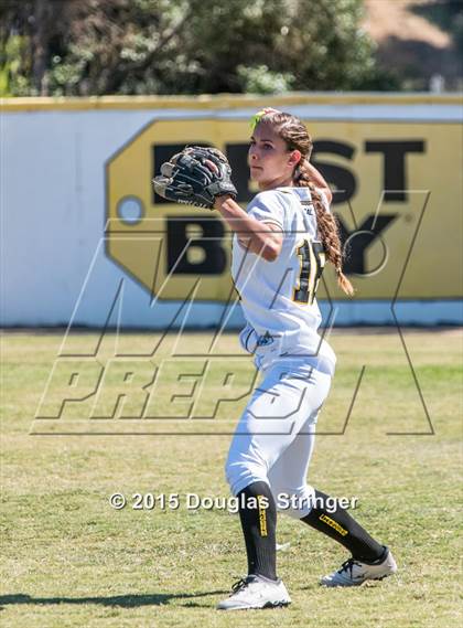 Thumbnail 2 in Wilcox vs. San Benito  (CIF CCS Girls Division 1 Softball Final) photogallery.