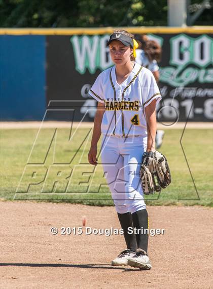 Thumbnail 3 in Wilcox vs. San Benito  (CIF CCS Girls Division 1 Softball Final) photogallery.