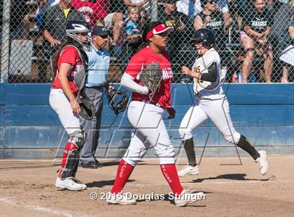 Thumbnail 3 in Wilcox vs. San Benito  (CIF CCS Girls Division 1 Softball Final) photogallery.