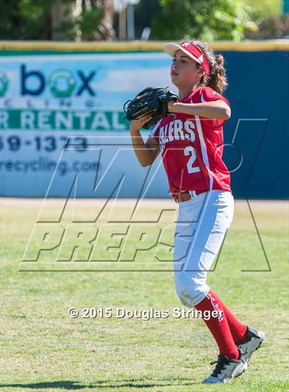 Thumbnail 3 in Wilcox vs. San Benito  (CIF CCS Girls Division 1 Softball Final) photogallery.