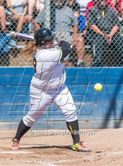 Thumbnail 2 in Wilcox vs. San Benito  (CIF CCS Girls Division 1 Softball Final) photogallery.