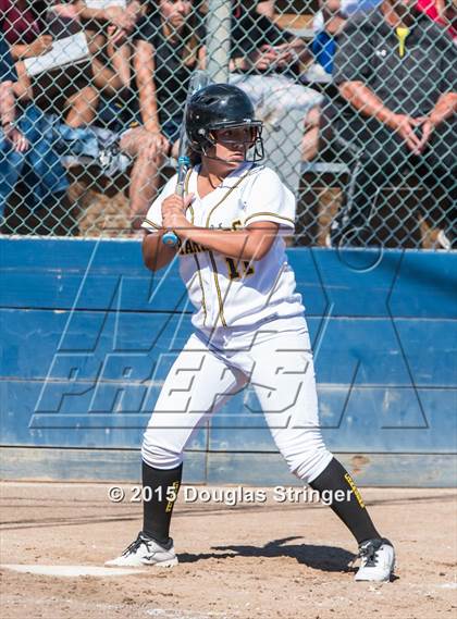 Thumbnail 2 in Wilcox vs. San Benito  (CIF CCS Girls Division 1 Softball Final) photogallery.