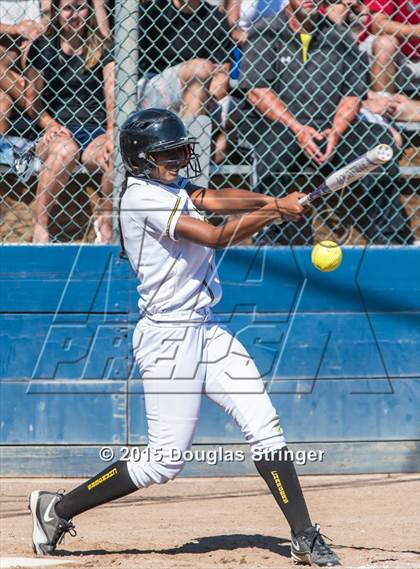 Thumbnail 2 in Wilcox vs. San Benito  (CIF CCS Girls Division 1 Softball Final) photogallery.
