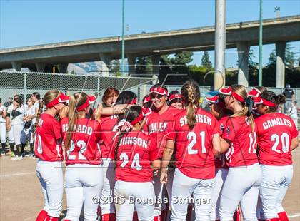 Thumbnail 3 in Wilcox vs. San Benito  (CIF CCS Girls Division 1 Softball Final) photogallery.