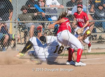 Thumbnail 2 in Wilcox vs. San Benito  (CIF CCS Girls Division 1 Softball Final) photogallery.