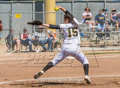 Thumbnail 2 in Wilcox vs. San Benito  (CIF CCS Girls Division 1 Softball Final) photogallery.