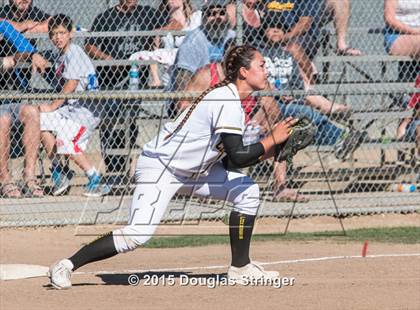 Thumbnail 2 in Wilcox vs. San Benito  (CIF CCS Girls Division 1 Softball Final) photogallery.