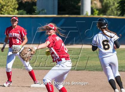 Thumbnail 2 in Wilcox vs. San Benito  (CIF CCS Girls Division 1 Softball Final) photogallery.