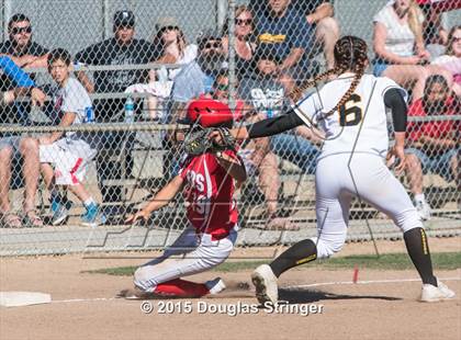 Thumbnail 2 in Wilcox vs. San Benito  (CIF CCS Girls Division 1 Softball Final) photogallery.