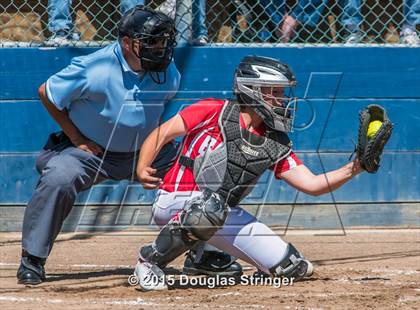 Thumbnail 2 in Wilcox vs. San Benito  (CIF CCS Girls Division 1 Softball Final) photogallery.