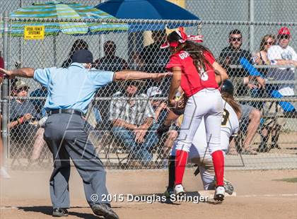 Thumbnail 3 in Wilcox vs. San Benito  (CIF CCS Girls Division 1 Softball Final) photogallery.
