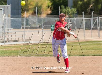 Thumbnail 3 in Wilcox vs. San Benito  (CIF CCS Girls Division 1 Softball Final) photogallery.
